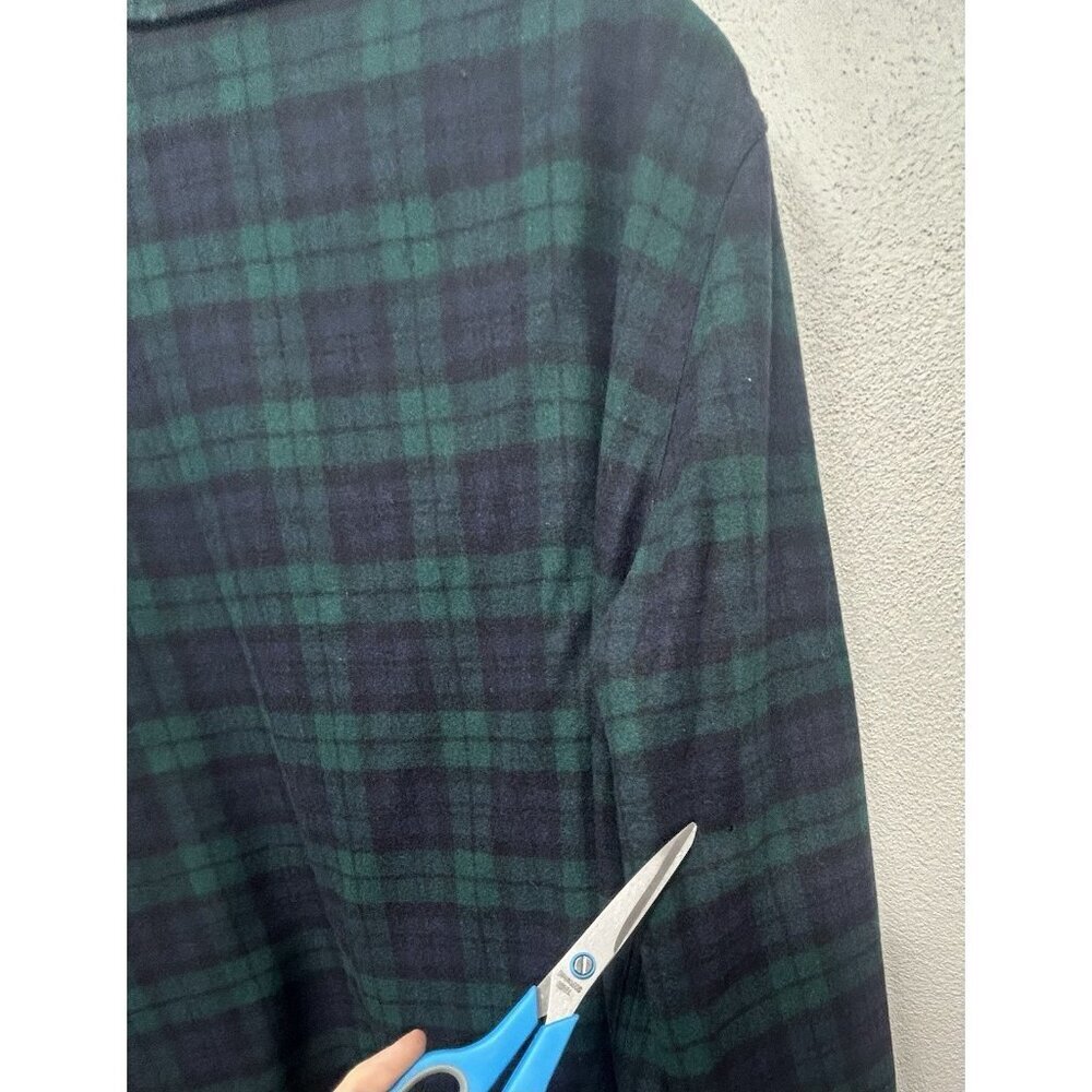 Vtg Pendleton Blazer Jacket Large Green Blue Tartan Plaid Virgin Wool Crest - Picture 7 of 10